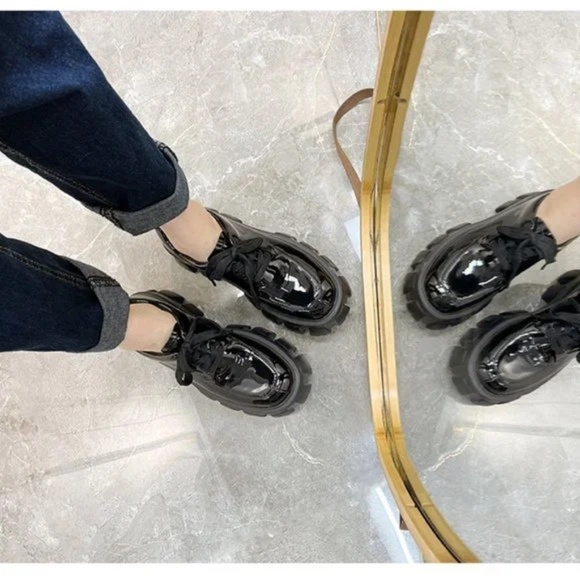 casual lace-up platform platform shoes - Picture 4 of 5